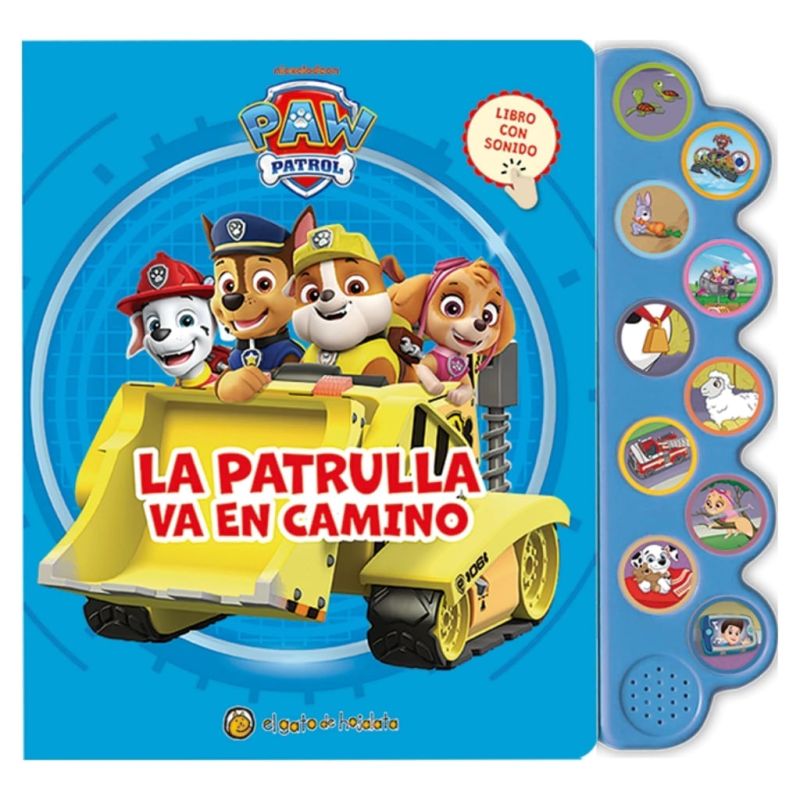PATRULLA VA EN CAMINO, LA - PAW PATROL - MUNDO DE SONIDOS - CARTONE (Nuevo)