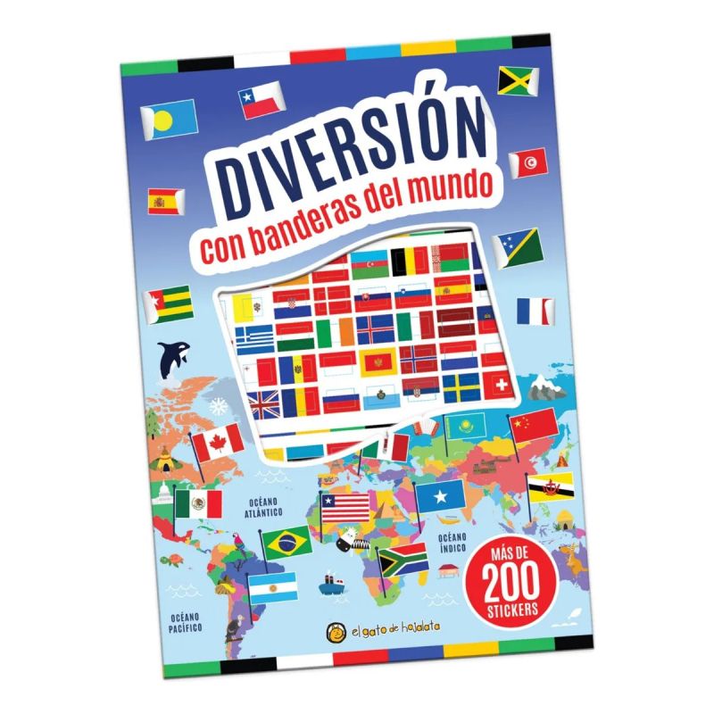 DIVERSION CON BANDERAS DEL MUNDO - CON STICKERS (Nuevo) - Miniatura 2