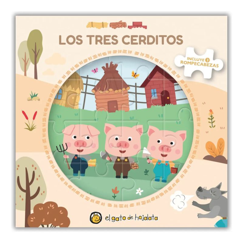 TRES CERDITOS, LOS - CLASICOS PARA ARMAR - CARTONE (Nuevo)