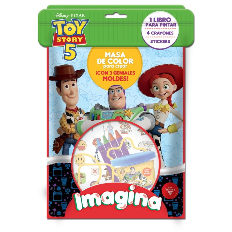 TOY STORY 5 - IMAGINA - LIBRO PARA PINTAR + MASA DE COLOR (Nuevo)