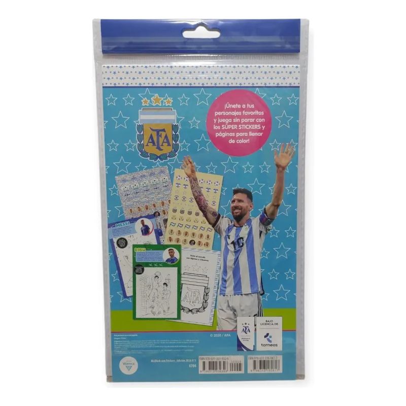 MI BLOCK PARA COLOREAR CON STICKERS AFA (Nuevo) - Miniatura 2