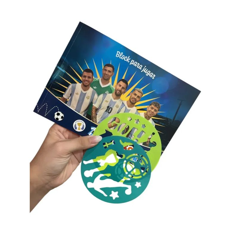JUEGA CON LA SELECCION - CAJA CON ACTIVIDADES - BLOCK PARA PINTAR - AFA (Nuevo) - Miniatura 2