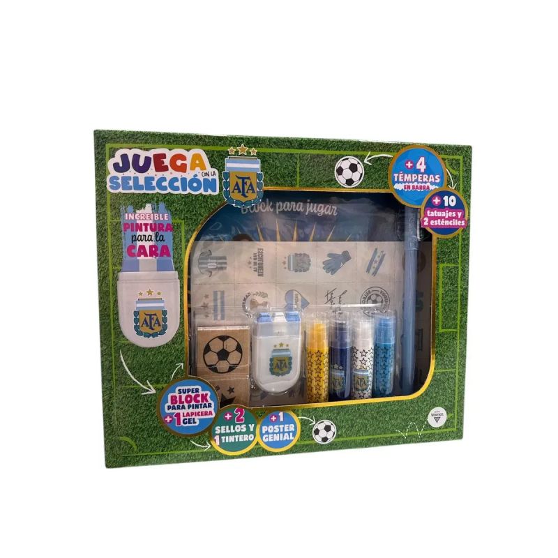 JUEGA CON LA SELECCION - CAJA CON ACTIVIDADES - BLOCK PARA PINTAR - AFA (Nuevo) - Miniatura 5