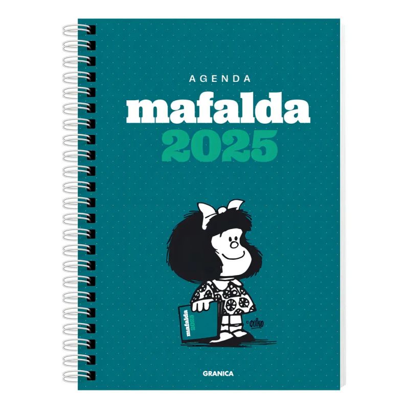 AGENDA 2025 MAFALDA ANILLADA COLUMNA VERDE TD (Nuevo)