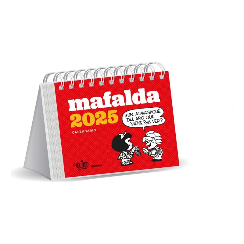 CALENDARIO 2025 MAFALDA ESCRITORIO ROJO (Nuevo)