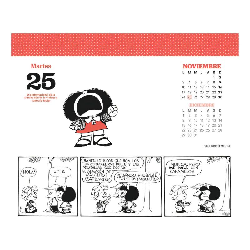 CALENDARIO 2025 MAFALDA ROJO CON CAJA (Nuevo) - Miniatura 2