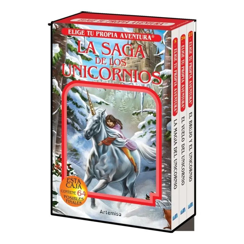 SAGA DE LOS UNICORNIOS, LA - ELIGE TU PROPIA AVENTURA - CAJA CON TRES LIBROS (Nuevo)