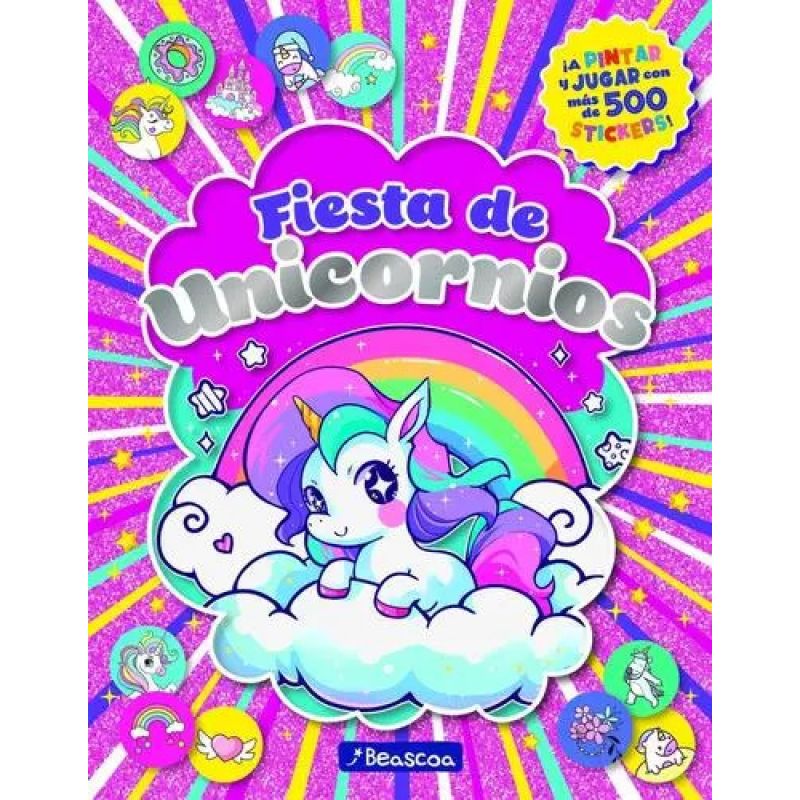 FIESTA DE UNICORNIOS - FIESTA DE STICKERS +500 (Nuevo)