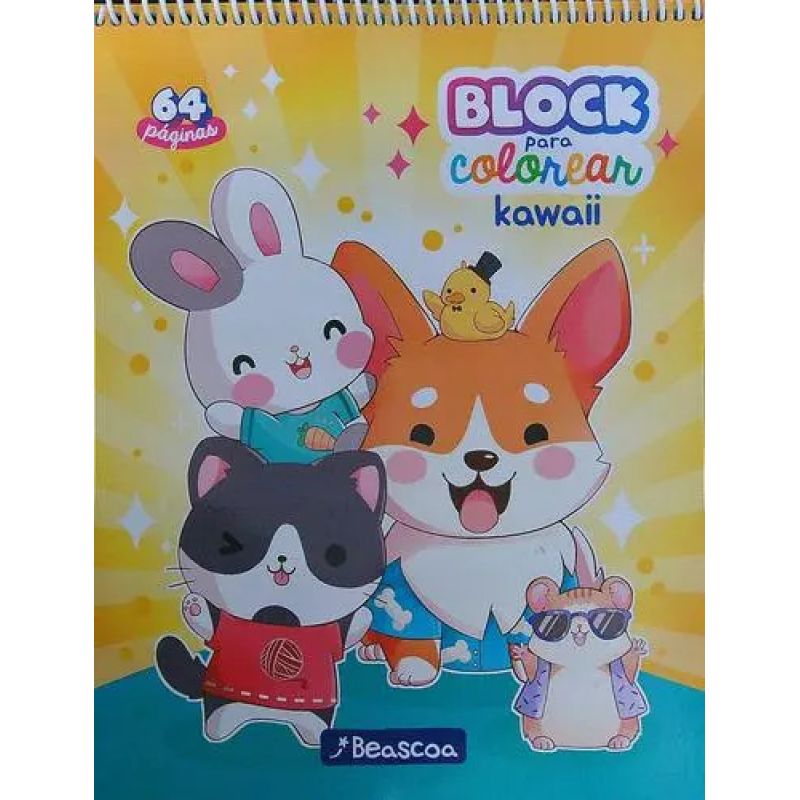 BLOCK PARA COLOREAR KAWAII - ANILLADO (Nuevo)