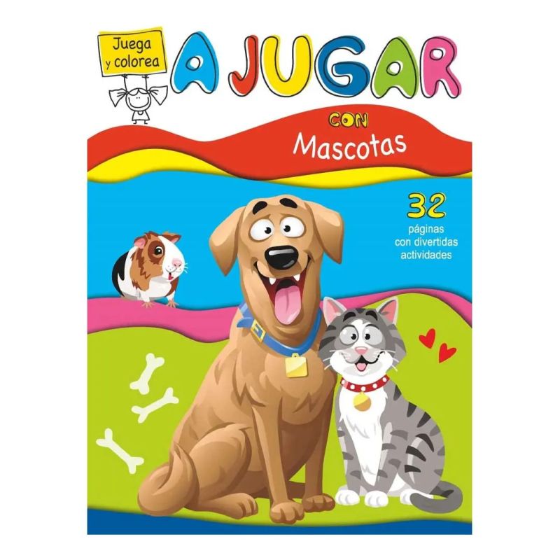 MASCOTAS - JUEGA Y COLOREA (Nuevo)
