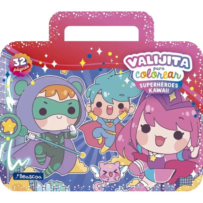 SUPERHEROES KAWAII - VALIJITA PARA COLOREAR (Nuevo) - Miniatura 2