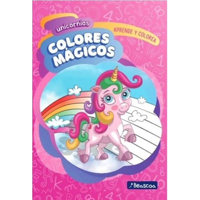 UNICORNIOS - COLORES MAGICOS - APRENDE Y COLOREA (Nuevo)