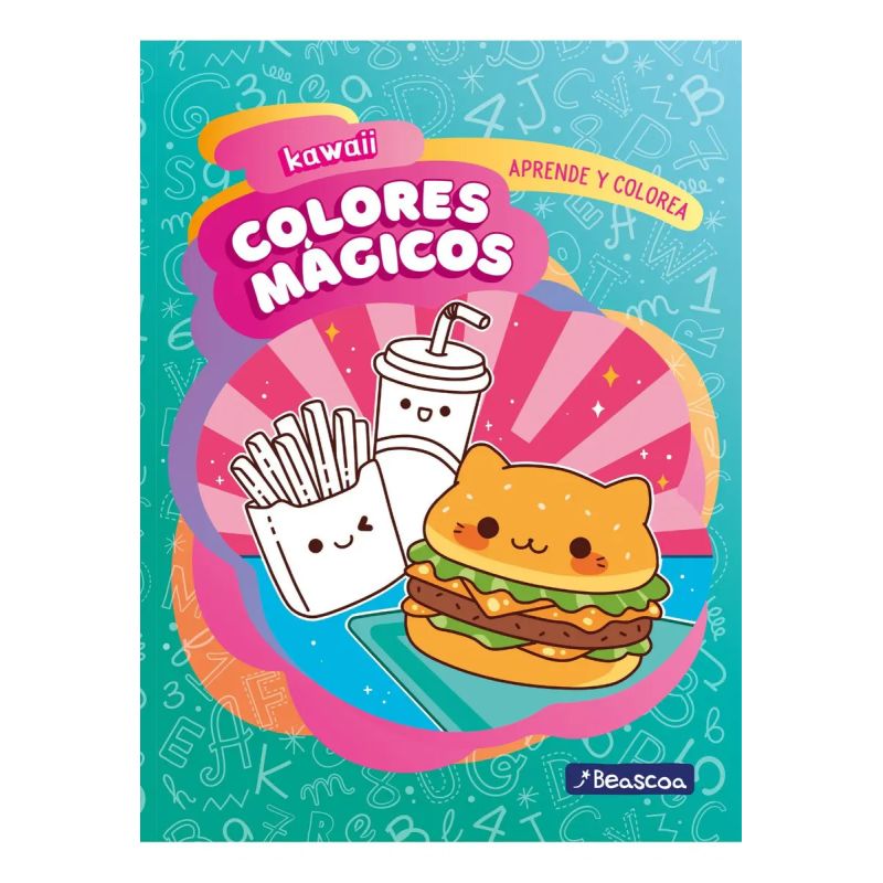KAWAII - COLORES MAGICOS - APRENDE Y COLOREA (Nuevo)