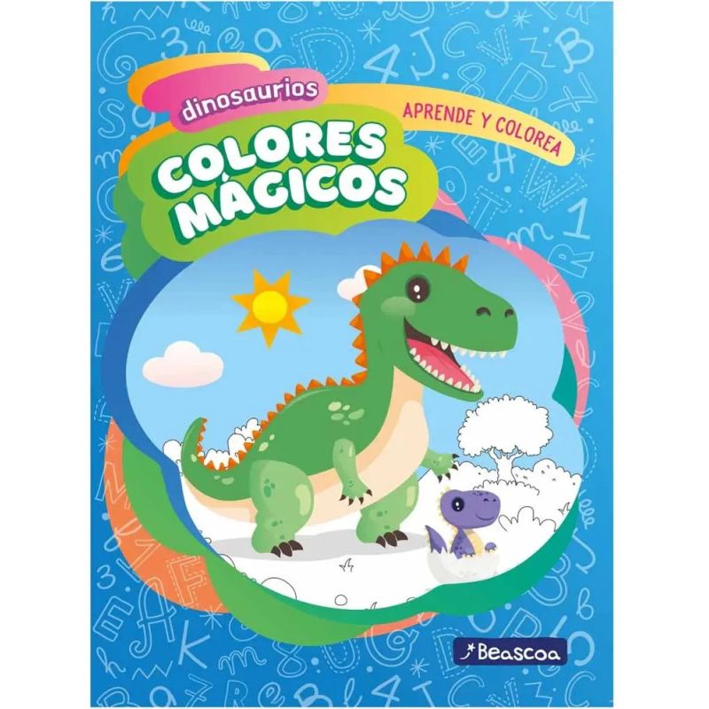 DINOSARUIOS - COLORES MAGICOS - APRENDE Y COLOREA (Nuevo)