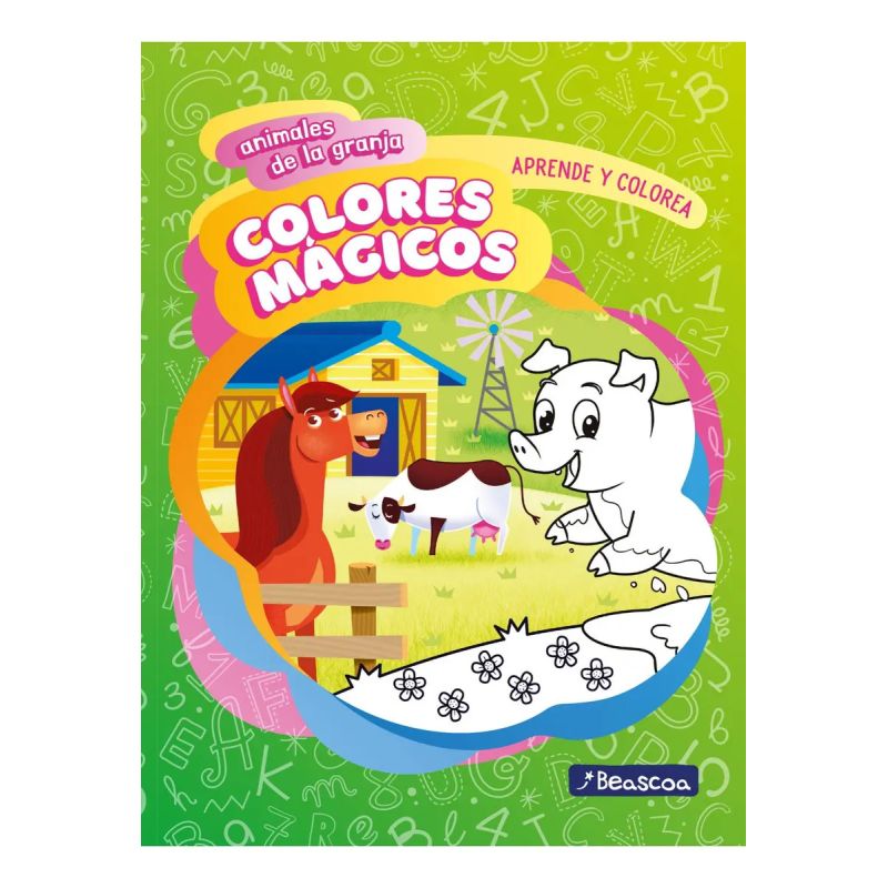 ANIMALES DE LA GRANJA - COLORES MAGICOS - APRENDE Y COLOREA (Nuevo)
