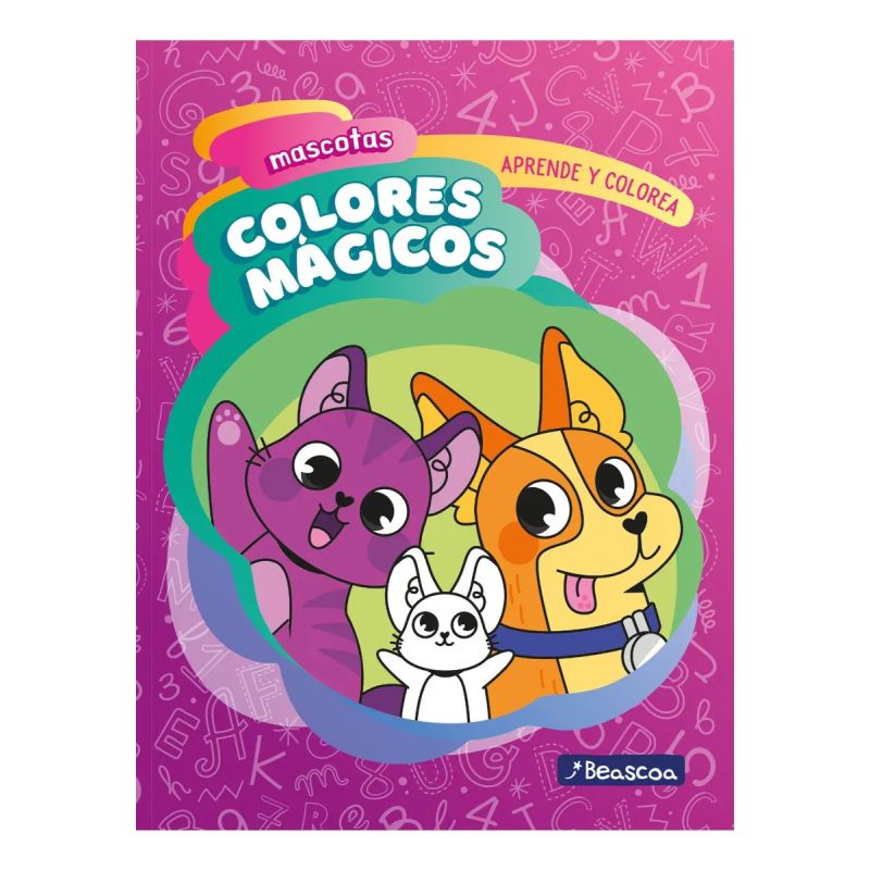 MASCOTAS - COLORES MAGICOS - APRENDE Y COLOREA (Nuevo)