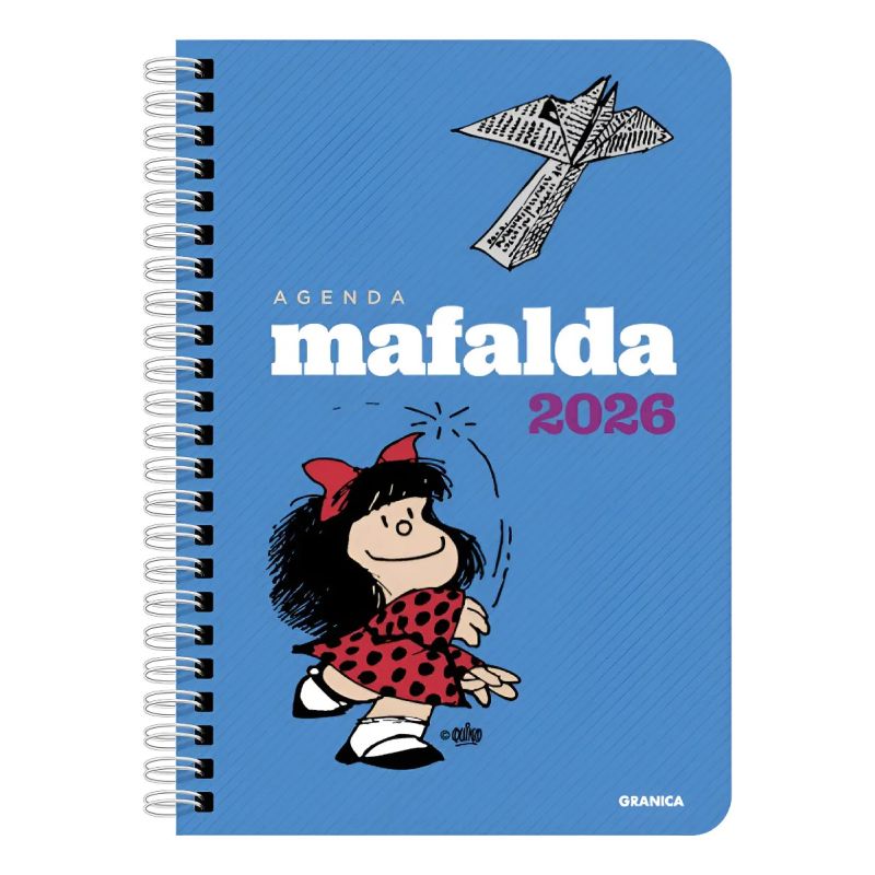 AGENDA 2026 MAFALDA ANILLADA COLUMNA AZUL - TD (Nuevo)