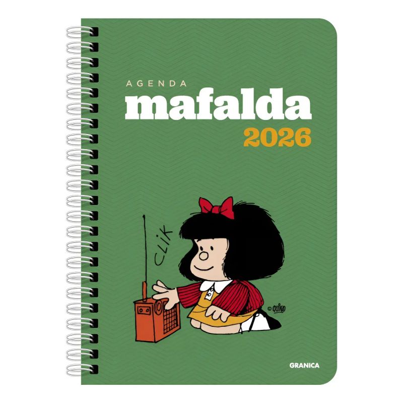 AGENDA 2026 MAFALDA ANILLADA MODULOS VERDE - TD (Nuevo)
