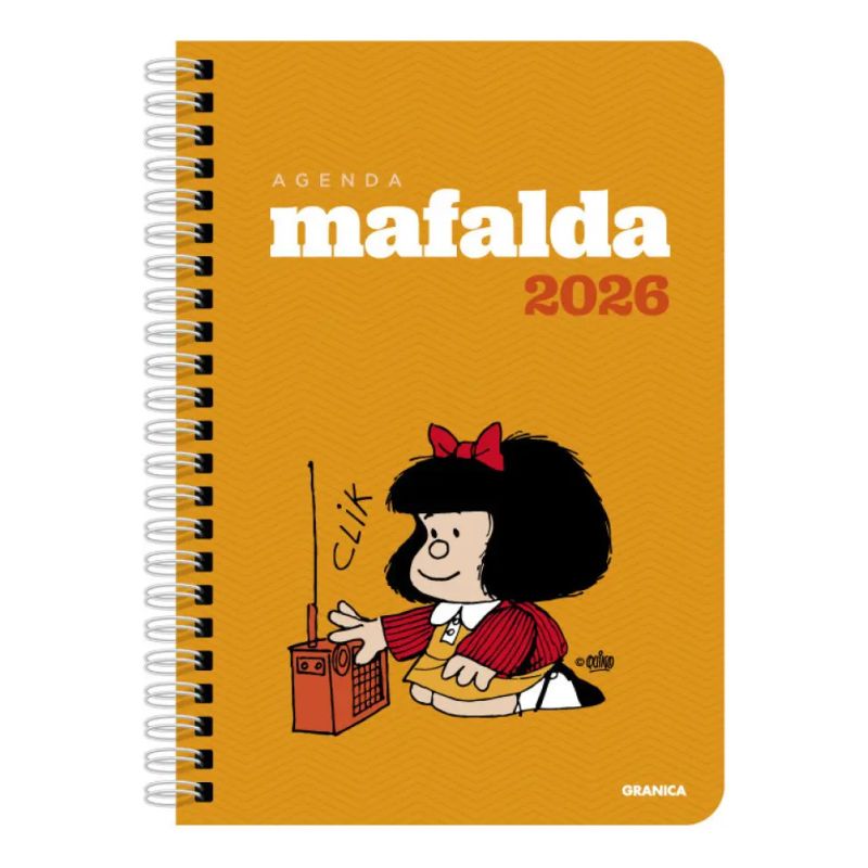 AGENDA 2026 MAFALDA ANILLADA MODULOS NARANJA - TD (Nuevo)
