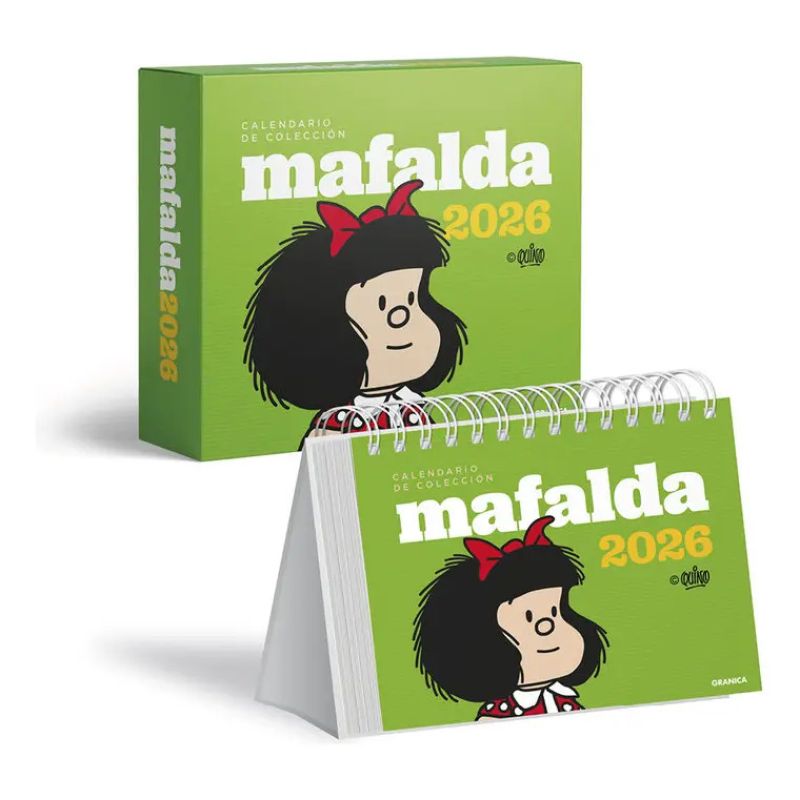 CALENDARIO DE ESCRITORIO 2026 MAFALDA DE COLECCION CON CAJA (Nuevo)
