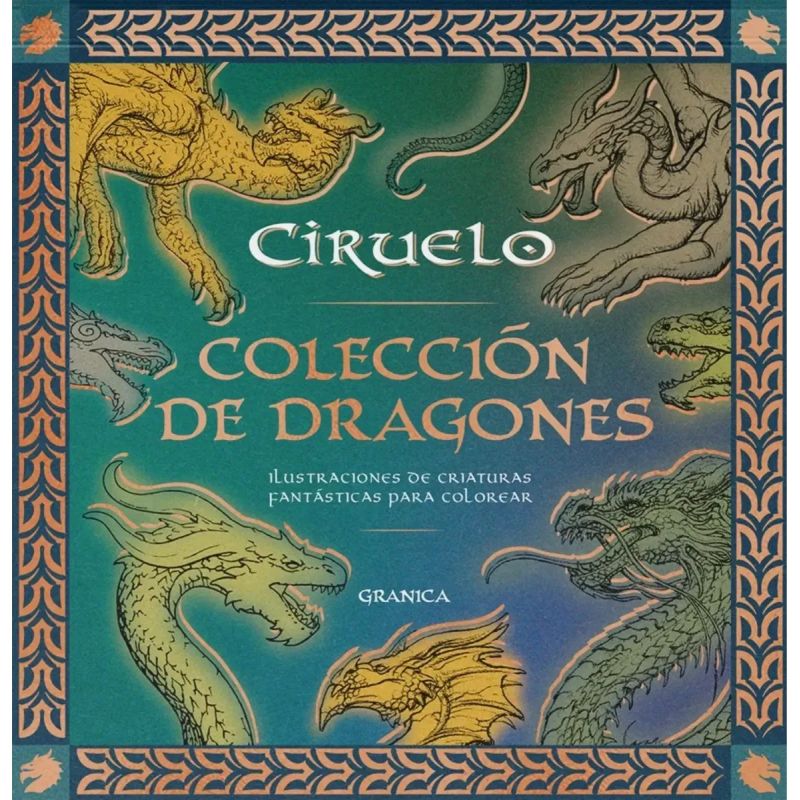COLECCION DE DRAGONES - ILUSTRACIONES DE CRIATURAS FANTASTICAS PARA COLOREAR (Nuevo)