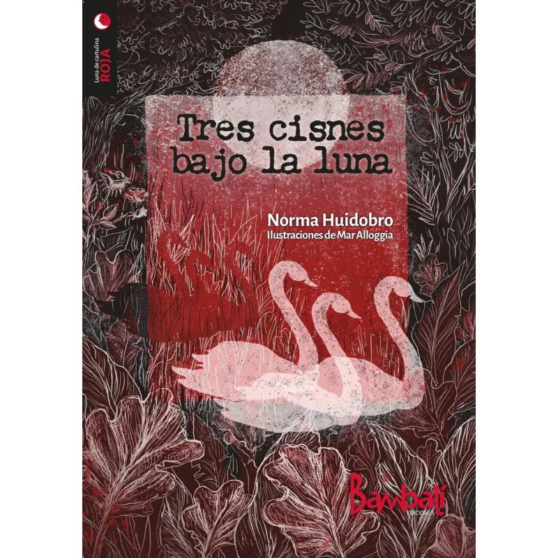 TRES CISNES BAJO LA LUNA - LUNA DE CARTULINA ROJA (Nuevo) - Miniatura 2