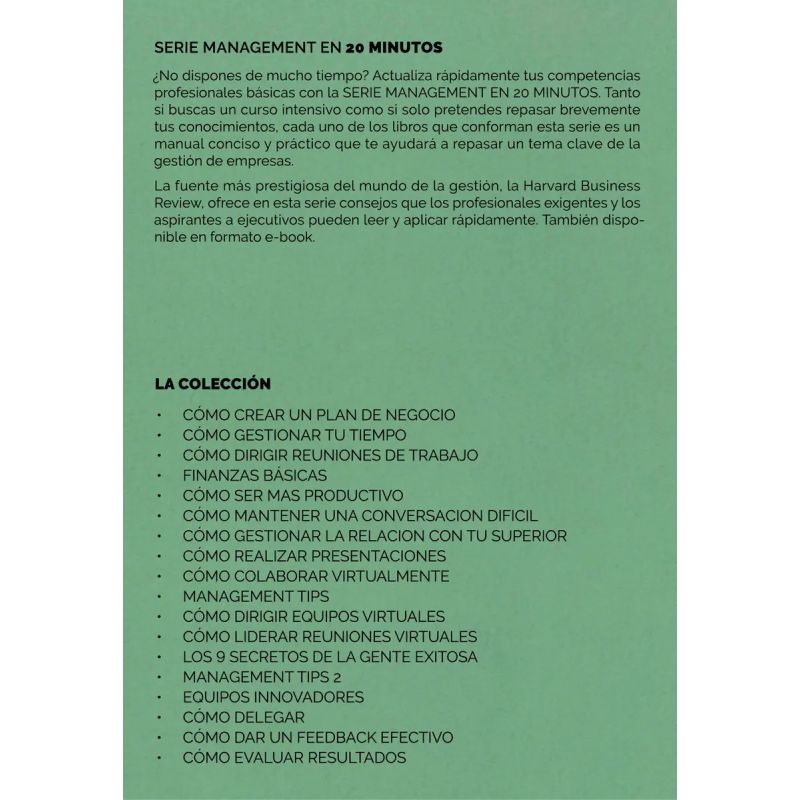 CLAVES PARA EL EXITO - MANAGEMENT EN 20 MINUTOS HBR - ESTUCHE 3 LIBROS (Nuevo)