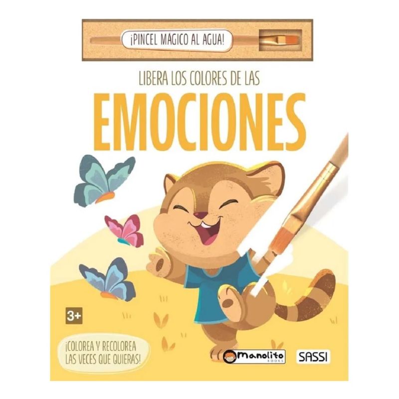EMOCIONES - LIBERA LOS COLORES - LIBRO + PINCEL (Nuevo)