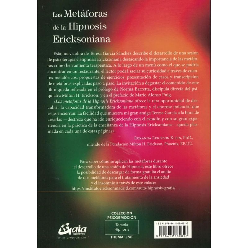 METAFORAS DE LA HIPNOSIS ERICKSONIANA, LAS (Nuevo) - Miniatura 2