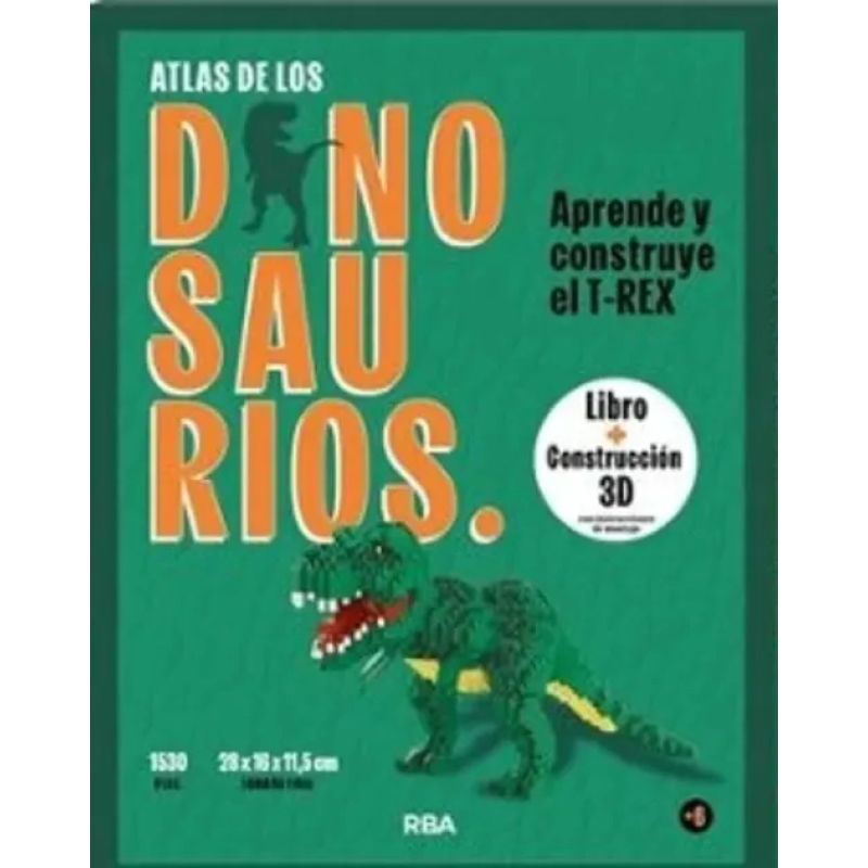 ATLAS DE LOS DINOSAURIOS - LIBRO + CONSTRUCCION 3D PARA ARMAR (Nuevo)