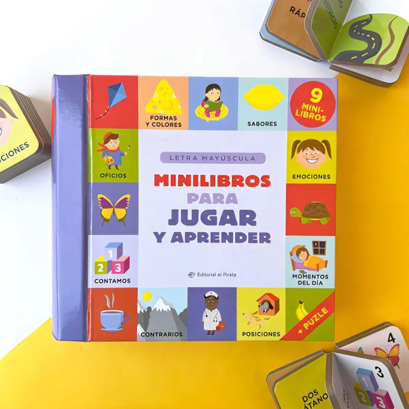 MINILIBROS PARA JUGAR Y APRENDER - CAJA CON 9 MINILIBROS (Nuevo)