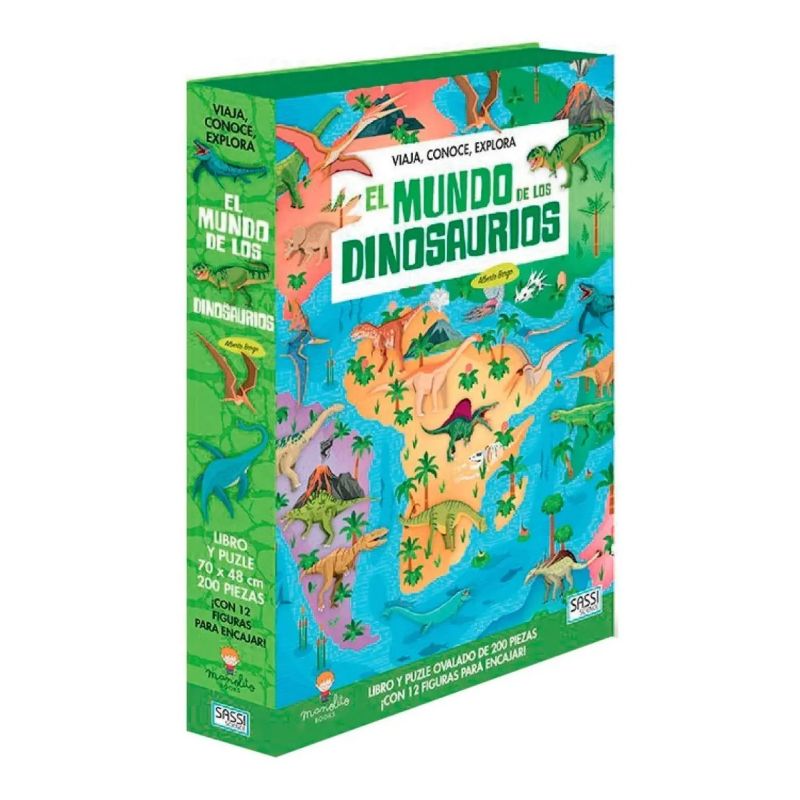 MUNDO DE LOS DINOSAURIOS, EL - LIBRO + PUZZLE (Nuevo)
