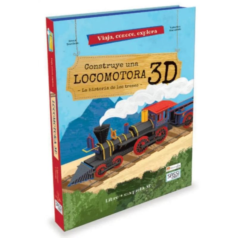 CONSTRUYE UNA LOCOMOTORA 3D - LIBRO + LOCMOTORA PARA ARMAR (Nuevo)