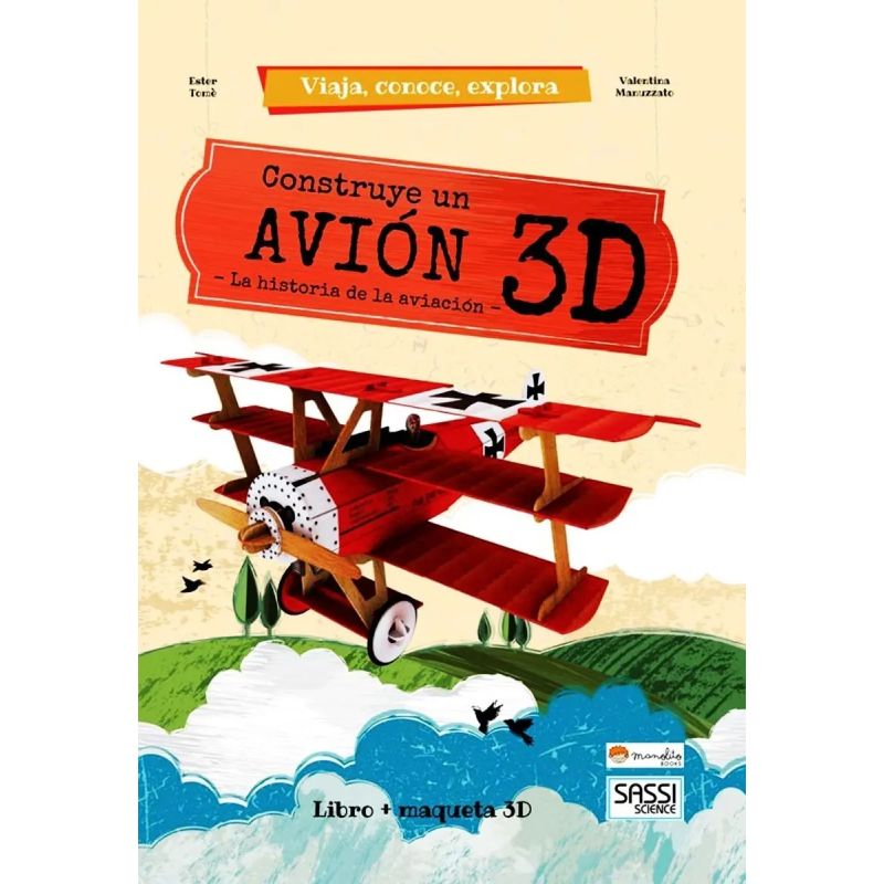 CONSTRUYE EL AVION 3D - LA HISTORIA DE LA AVIACION - LIBRO + MAQUETA (Nuevo)