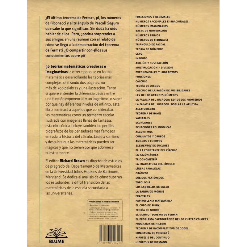 50 TEORIAS MATEMATICAS CREADORAS E IMAGINATIVAS - GUIA BREVE (Nuevo)