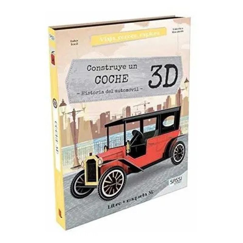 CONSTRUYE UN COCHE 3D - HISTORIA DEL AUTOMOVIL - LIBRO + MAQUETA (Nuevo)