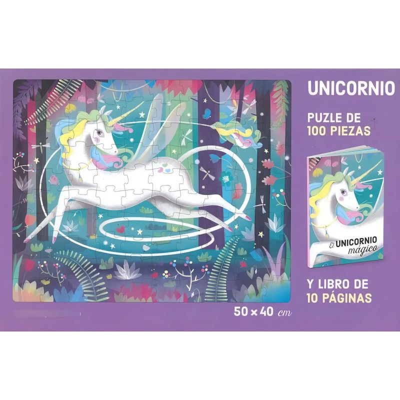 UNICORNIO - LIBRO + PUZZLE 100 PIEZAS (Nuevo) - Miniatura 3