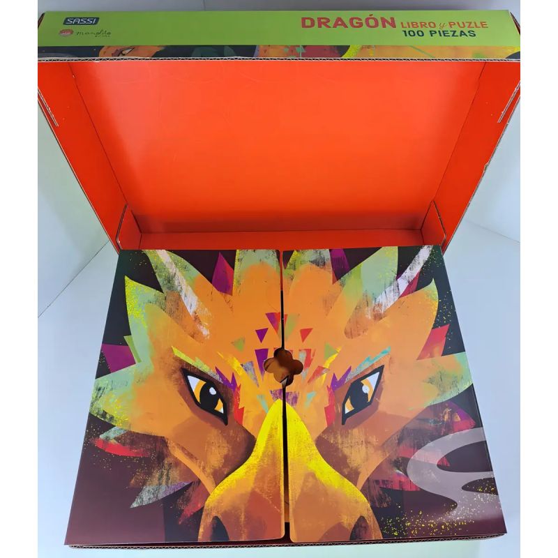 DRAGON - LIBRO + PUZZLE 100 PIEZAS (Nuevo)