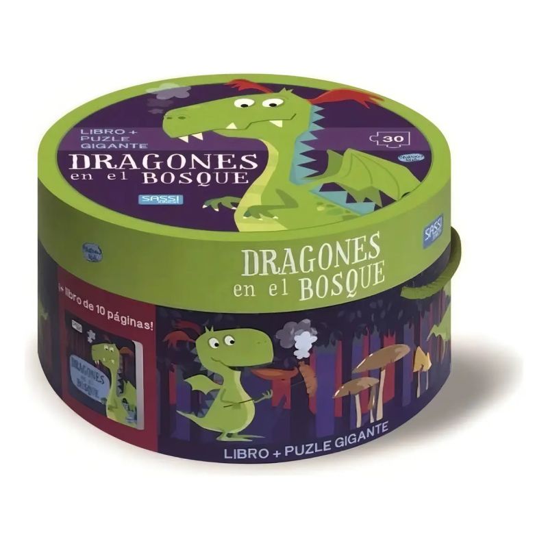 DRAGONES EN EL BOSQUE - LIBRO + PUZZLE 30 PIEZAS (Nuevo)
