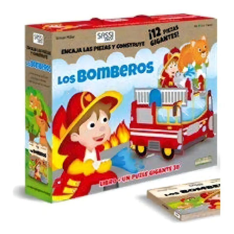 BOMBEROS, LOS - LIBRO + PUZZLE GIGANTE 3D (Nuevo)