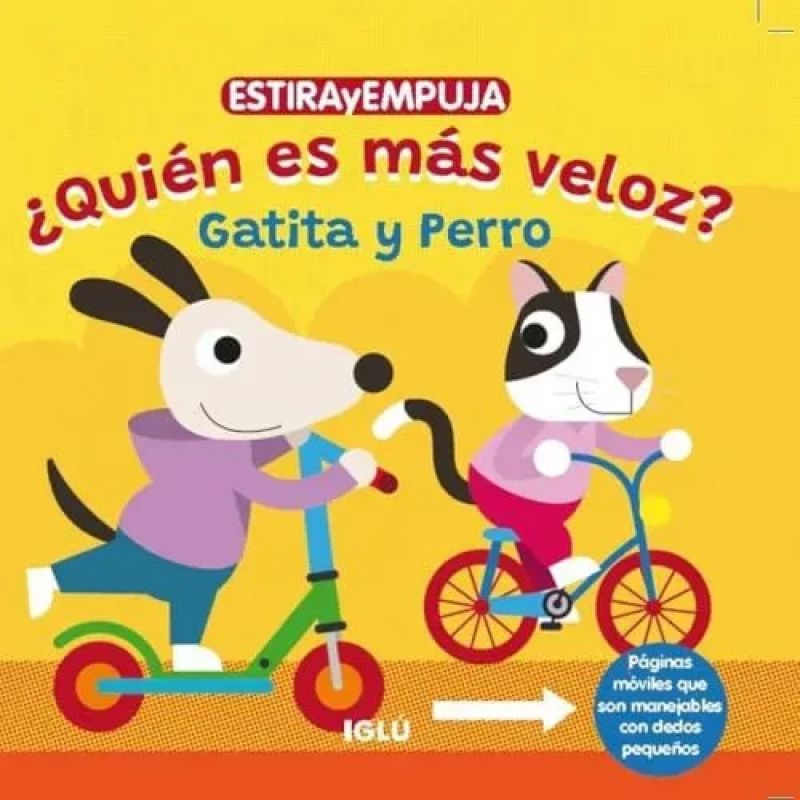 QUIEN ES MAS VELOZ? - GATITA Y PERRO - ESTIRA Y EMPUJA (Nuevo)