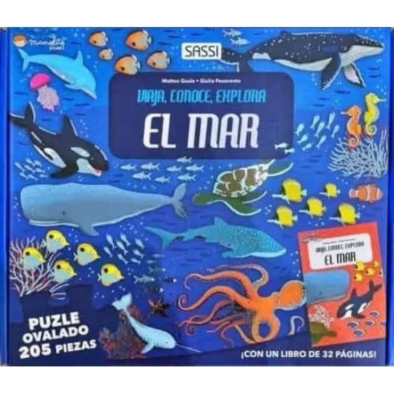 MAR, EL - LIBRO + PUZZLE 205 PIEZAS - CONOCE VIAJA EXPLORA (Nuevo)