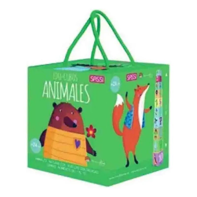 ANIMALES - EDU-CUBOS (10 CUBOS EDUCATIVOS + MINI ATLAS) (Nuevo)