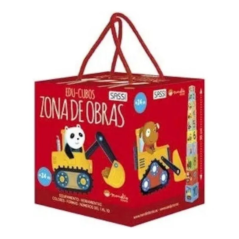 ZONA DE OBRAS - EDU-CUBOS (10 CUBOS EDUCATIVOS + MINI ATLAS) (Nuevo) - Miniatura 2