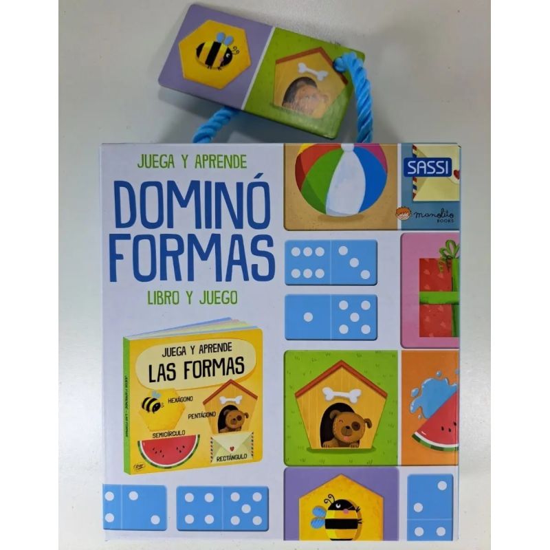 DOMINO FORMAS - JUEGA Y APRENDE - LIBRO Y JUEGO (Nuevo) - Miniatura 2
