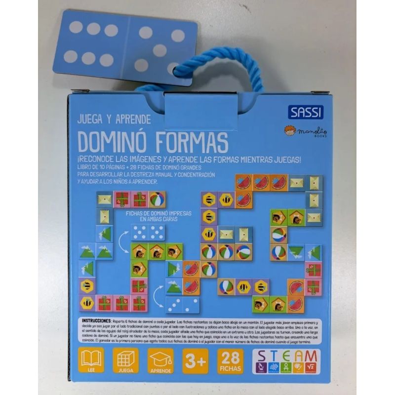 DOMINO FORMAS - JUEGA Y APRENDE - LIBRO Y JUEGO (Nuevo) - Miniatura 4