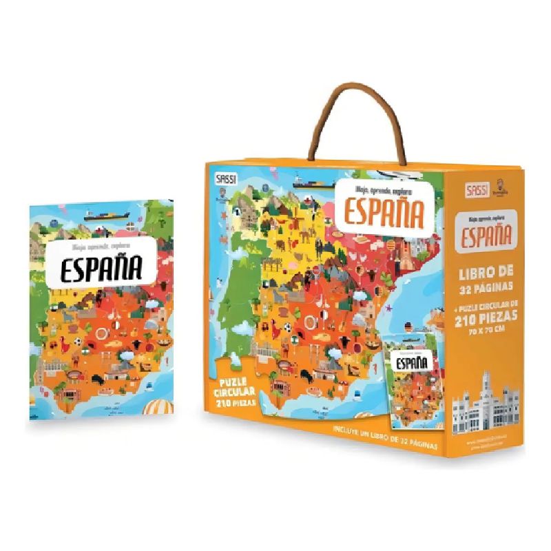 ESPAÑA - VIAJA, APRENDE, EXPLORA - PUZLE 210 PIEZAS (Nuevo)