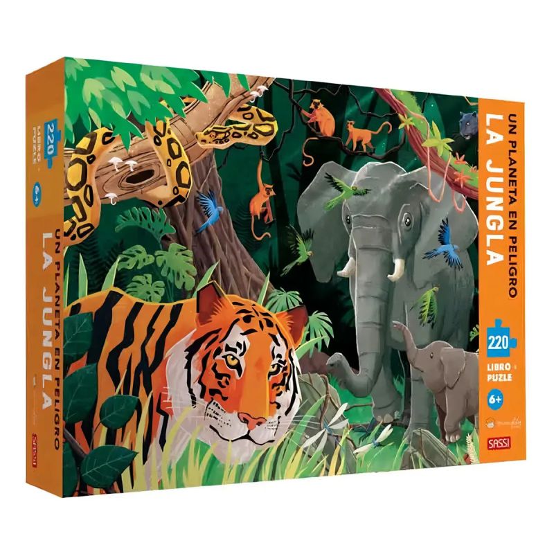 JUNGLA, LA - UN PLANETA EN RIESGO - LIBRO PUZLE 220 PIEZAS (Nuevo)