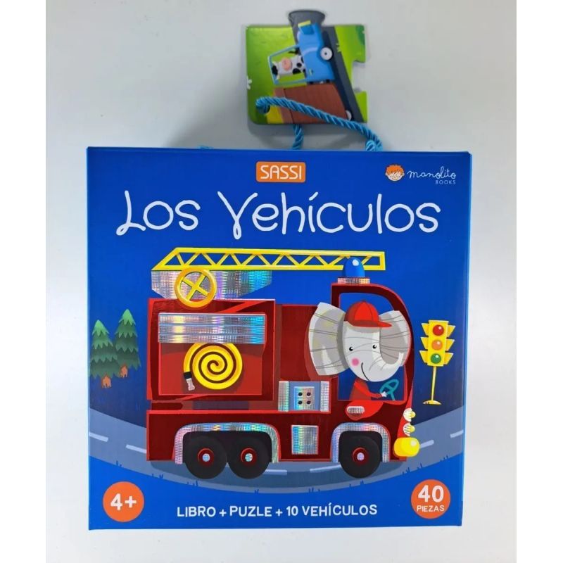 VEHICULOS, LOS - LIBRO + PUZLE + 10 FIGURAS (CARTONE) (Nuevo)