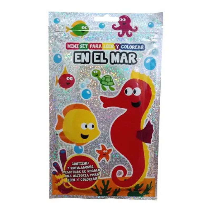 EN EL MAR - MINI SET PARA LEER Y COLOREAR (Nuevo)